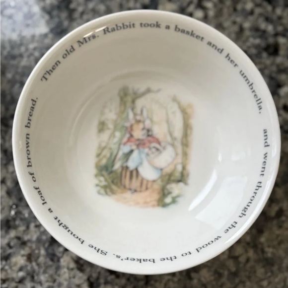 Vintage Collectible Wedgwood Peter Rabbit mug and bowl set; Made In England - Picture 2 of 6